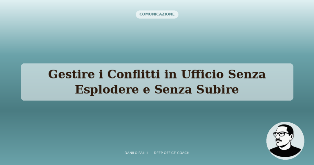 Gestire i conflitti in ufficio senza esplodere e senza subire 5 gestire conflitti ufficio